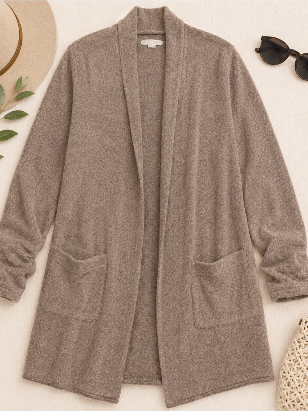Barefoot Dreams CozyChic Lite open front cardigan duster sweater size medium